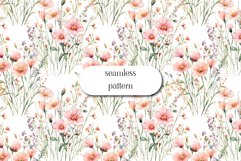 Flowers Digital Papers - Scrapbook Paper - Seamless Product Image 1