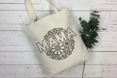 Mama Floral SVG | Round Mandala Design Product Image 4
