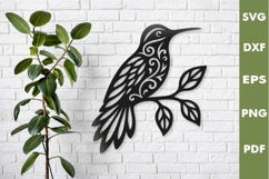 Hummingbird Wall Art Design, Laser cut, Cricut Product Image 1