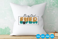 Best Dad Ever quotes Father's Day retro Svg design Product Image 5