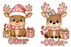 Personalized Christmas Reindeer PNG, Custom Christmas PNG Product Image 2