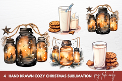 Hand Drawn Cozy Christmas Sublimation Christmas Clipart Product Image 1