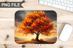 Autumn Tree Sublimation Mouse Pad PNG Design Product Image 1