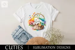 Cute White kittens. Watercolor, print design PNG Product Image 3