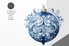 Christmas clipart, Baubles clipart, Blue Christmas Product Image 1