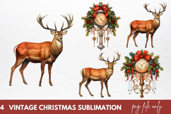 Vintage Christmas Clipart Sublimation Product Image 1