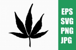 Cannabis illustration SVG.Cannabis clipart SVG Product Image 1