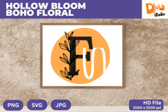 Hollow Bloom Boho Floral Monogram Product Image 1