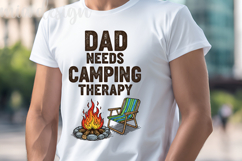 Dad Needs Camping Therapy PNG Father Day Sublimation Design Product Image 4