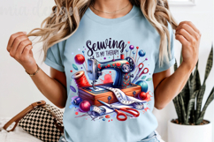 Sewing Is My Therapy PNG Vintage Sewing Machine Sublimation Product Image 4