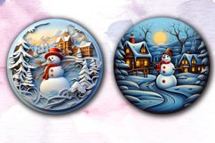 Big 3D Snowman Christmas Ornaments Bundle, Snowman Christmas Product Image 7