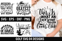 Golf SVG Design - Weekend forecast golf with a chance of bee Product Image 1