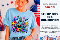 America Graffiti Liberty PNG | Colorful Patriotic DTF Product Image 7