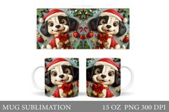 Christmas Dog Mug Design. Christmas Mug Sublimation Product Image 1