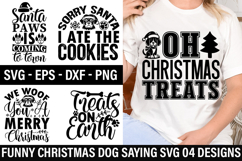 Funny Christmas Dog Saying SVG Design - Sorry Santa I Ate Th Product Image 1