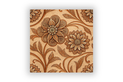 Tooled Leather Seamless Pattern | Western Vintage Embossed Product Image 6