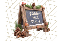 Forest Mail Delivery Clipart PNG, Animal Post Office PNG Product Image 2