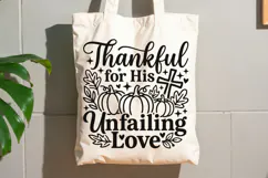 Thankful For His Unfailing Love Svg, Thanksgiving Svg. Product Image 7