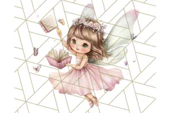 Bookish Fairy PNG Clipart, Whimsical Reading Elements Png Product Image 2