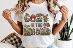 Cozy In The Woods PNG, Whimsical Mushroom Forest Sublimation Product Image 6