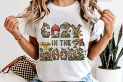 Cozy In The Woods PNG, Whimsical Mushroom Forest Sublimation Product Image 6