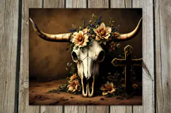 Halloween cow | 4 Skinny tumbler sublimation designs P2 Product Image 2