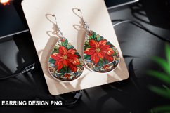 Stained Glass Christmas flowers Earring Design Product Image 1