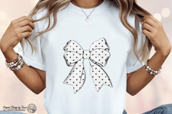 Polka Dot Bow PNG Chic Ribbon Fashion Coquette Design Product Image 7