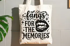 Fangs For The Memories Svg, Funny Halloween Svg, Gothic Svg. Product Image 7
