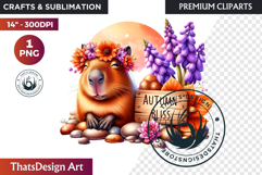 Autumn Cute animals with sign clipart Pumpkin thanksgiving Product Image 1