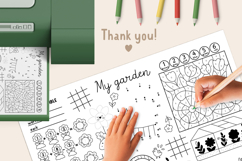 Garden coloring activity play mats. Gardening placemats Product Image 6