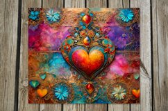 Hearts pattern | 4 Skinny tumbler sublimationd designs 2 Product Image 2