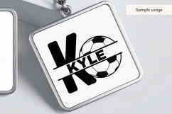 Soccer Monogram SVG Alphabet AZ | Football Split Letter Product Image 6