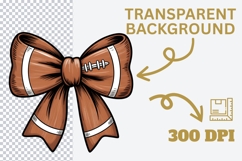 Football Bow PNG Bundle Product Image 4