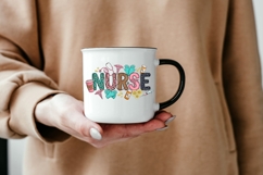 Nurse PNG Sublimation Design, Colorful Nursing Shirt Graphic Product Image 6