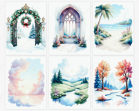 Mix Vertical Backgrounds Soft &amp; Scenic Backdrops Product Image 6