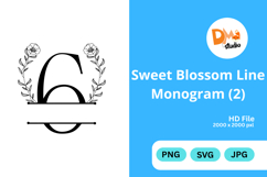 Simple Blossom Line Monogram Product Image 1