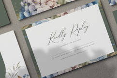 greenery wedding invitation card with hydrangea watercolor Product Image 6