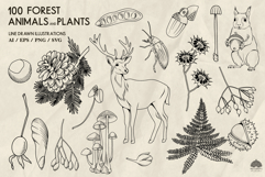 Forest Life line art collection Svg Png Eps Product Image 6