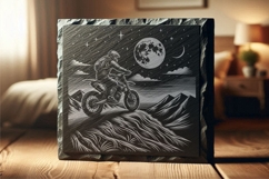 Night Adventure Trail Rider Silhouette Vector Product Image 8