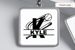 Baseball Split Monogram SVG Bundle 26 Letters Product Image 6