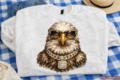 Luxury Eagle PNG Design | Gangster Eagle With Sunglasses PNG Product Image 1