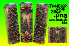 Eye-Catching 20oz Tumbler Wrap , Christmas Product Image 1