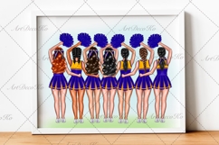 Cheer Sisters Clipart, Cheerleaders DIY Clipart Product Image 6