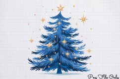 Winter Christmas Tree Sublimation PNG Product Image 1