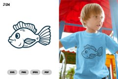 Fish SVG &amp; Clipart - Sea Animals Illustration Product Image 1