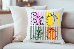 Ciao Bella SVG | Italian Retro Grid | Lemon Tomato Olive PNG Product Image 2