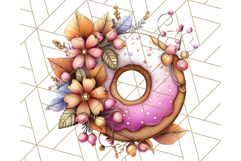 Fall Donut Clipart PNG, Autumn Donuts With Pumpkins Product Image 2