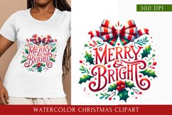 watercolor christmas clipart, christmas png Product Image 1