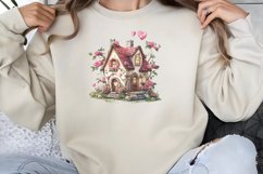 Valentines Day Fairy Houses Clipart PNG Product Image 1